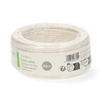 Nedis Antennenkabel auf Rolle / MINI KOAX / Doppelt geschirmt / ECA / 20.0 m / Koax / PVC / Weiss / Eingewickelt