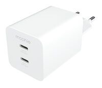 Mophie Essentials  50W Dual USB-C PD EU Netzadapter, weiss