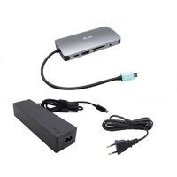 I-TEC USB-C Metal Dock 1xHDMI 1xVGA 1xSD+1xmicroSD Kartenleser 1xGLAN 1xAudio/Mic 3xUSB 3.1 1xUSB-C 