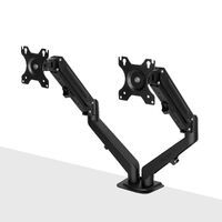 LINDY Dual Mount Desktop Gasfederarm - Schwarz (40708)