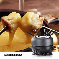 MELISSA Fondue-Set / 6 Personen / 2,3 l / Einstellbare Temperaturregelung / 800 W / Cool-Touch-Griffe / Anti-Rutsch-Füße / Überhitzungsschutz