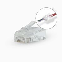 Nedis RJ45-Stecker / RJ45 Pass Through / Stranded UTP CAT5 / Gerade / Vergoldet / 10 Stück / Polycarbonate / Transparent / Box