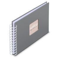 Hama  Fine Art  Spiral Steingrau 24x17 50 weiße Seiten    9836 Archivierung -Fotoalben-