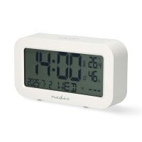 Nedis Digital-Schreibtisch-Wecker / LCD / Backlight / Snooze-Funktion / Datumsanzeige / Timerfunktion / Weiss