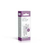 Nedis Netzladegerät / GaN / PD3.0 / 1.67 A / 2.22 A / 3.0 A / Anzahl der Ausgänge: 1 / USB-C™ / Automatische Spannungswahl / Weiss