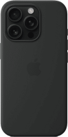 Apple iPhone 16 Pro Silikon Case mit MagSafe, schwarz