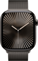 Apple Watch Series 10 GPS + Cellular, Titan schiefer, 46mm mit Milanaise-Armband, schiefer - M/L>