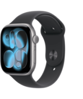 Apple Watch 11 46mm GPS Alu M/L Sportarmband space grau/schwarz Smartwatches ohne SIM