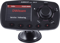 Albrecht DR 57 - 87.6 - 107.9 MHz - LCD - 6.1 cm (2.4") - Bluetooth - Cigar lighter,DC - 12 - 24 V