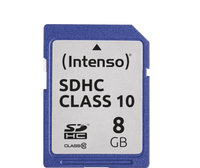 Intenso 3411460 - 8 GB - SDHC - Class 10 - 25 MB/s - Shock resistant - Temperature proof - X-ray proof - Black