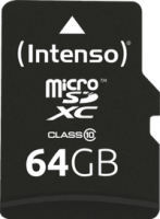Intenso 64GB MicroSDHC - 64 GB - MicroSDXC - Class 10 - 25 MB/s - Shock resistant - Temperature proof - Waterproof - X-ray proof - Black