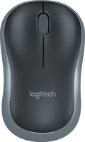 Logitech Wireless Mouse M185 - Ambidextrous - Optical - RF Wireless - 1000 DPI - Black - Grey