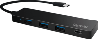 Logilink USB 3.1 HUB 3+1-port Type-C schwarz (UA0311)