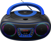 Inter Sales Denver TCL-212BT BLUE - 1.19 kg - Black - Blue - Portable CD player