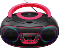 Inter Sales Denver TCL-212BT PINK - 1.19 kg - Black - Pink - Portable CD player