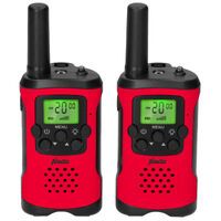 Alecto Walkie-Talkie Set / 2 Handsets / Bis zu 7 km / Frequenzkanäle: 8 / PTT / VOX / 24 h Standby / Kopfhörerausgang / Eingebaute Taschenlampe / Rot