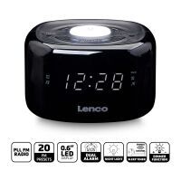 Lenco CR-12BK - Clock - Digital - FM - LED - 1.52 cm (0.6") - Black