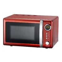 MELISSA Mikrowellenherd / 700 W / 20 L Fassungsvermögen / 12 Programme / 5 Leistungsstufen / Auftauen / 60-Minuten-Timer / Chilirot