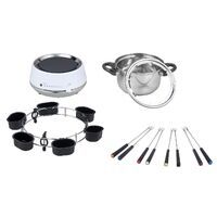 MELISSA Elektrisches Fondue 2L 1200W Edelstahl / Weiß