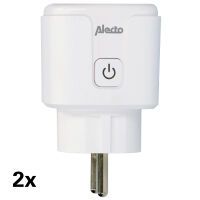 Alecto Smart Wi-Fi-Stecker mit Energiemonitor 16A 3680W 2er-Pack Weiß
