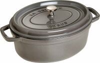 Staub La Cocotte 31cm oval Graphit-grau, Gusseisen Auflaufformen + Bräter