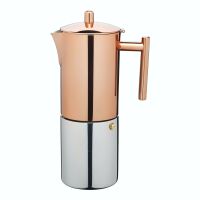 LA CAFETIÈRE Espressokocher Edelstahl/Kupfer 10 Tassen