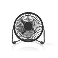 Nedis Multipack Tischventilator / Stromversorgung über USB / Durchmesser: 100 mm / 3 W / 1 Geschindigkeitsstufe / Schwarz - 5 Stück