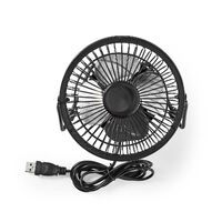 Nedis Multipack Tischventilator / Stromversorgung über USB / Durchmesser: 100 mm / 3 W / 1 Geschindigkeitsstufe / Schwarz - 5 Stück