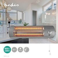 Nedis Multipack Badezimmer-Heizungen / 1200 W / 2 Wärme Modes / X4 / Grau - 6 Stück