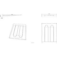 Tollco Multipack Abtropfschale Geschirrspüler 45 cm Grau - 15 Stück