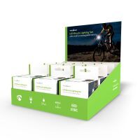 Nedis Multipack Fahrrad-Licht / Batteriebetrieben / 5 V DC / 3 W / Batterien enthalten / Wiederaufladbar / 400 lm / 4.5 lm / 100 m / 110 ° - 12 Stück