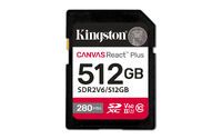 KINGSTON 512GB Canvas React Plus SDXC UHS-II 280R/150W U3 V60 for Full HD/4K (SDR2V6/512GB)