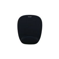 Kensington Foam Mousepad with Integral Wrist Rest Black - Black - Monochromatic - Foam - Wrist rest