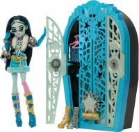 Mattel Monster High Skulltimate Secrets Hauntlywood-Mysteries-Spielset, Frankie-Stein-Puppe mit mehr