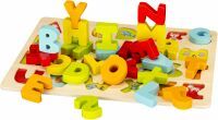 VEDES Großhandel GmbH - Ware SpielMaus Holz Alphabet Puzzle-Spiel, 26-teilig