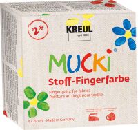 KREUL MUC Stoff-Fingerfarbe 4er Set