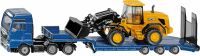 SIKU 1790 MAN LKW mit Tieflader und  JCB Radlader