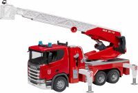 Bruder 03591 Scania Super 560R Feuerwehr mit Drehleiter, Wasserpumpe, L+S Modul