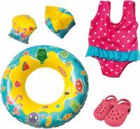 Heless Puppen-Schwimmset mit Zubehör, Größe 35 - 45 cm