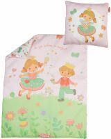 Heless Puppenbettdecke (44 x 34 cm) mit Kissen (16 x 16 cm) ''Prinzessin Emily''