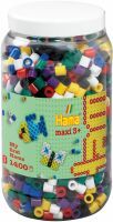 Malte Haaning Plastic A/S Hama® Bügelperlen Maxi - Vollton Mix 1400 Perlen (6 Farben) in Aufbewahrun