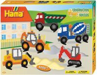 Malte Haaning Plastic A/S Hama® Bügelperlen Midi - Geschenkpackung Baufahrzeuge - 1 Stiftplatte Brum