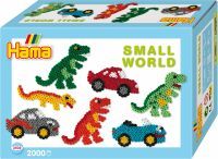 Malte Haaning Plastic A/S Hama® Bügelperlen Midi - Geschenkpackung kleine Welt Dinosaurier & Auto bl