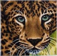Craft Buddy Ltd. Crystal Art Leinwand Leopard 30x30 cm