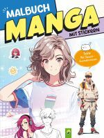 Naumann & Göbel Verlagsgesellschaft Malbuch Manga mit Stickern
