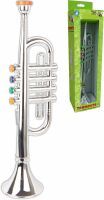 VEDES Großhandel GmbH - Ware Boogie Bee Trompete silber, 4 Tasten, 38 cm