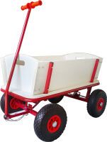 BBK Jöckel Bollerwagen Leiterwagen 81 cm mit Bremse und PU Reifen
