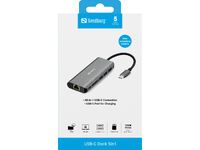 SANDBERG Adapter USB-C Dock HDMI+LAN+SD+USB,61W (136-18)