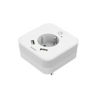 Hama LED-Nachtlicht m. Steckdose ws (223498)