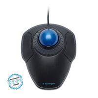 Kensington Orbit® Trackball with Scroll Ring - Ambidextrous - Optical - USB Type-A - Black
